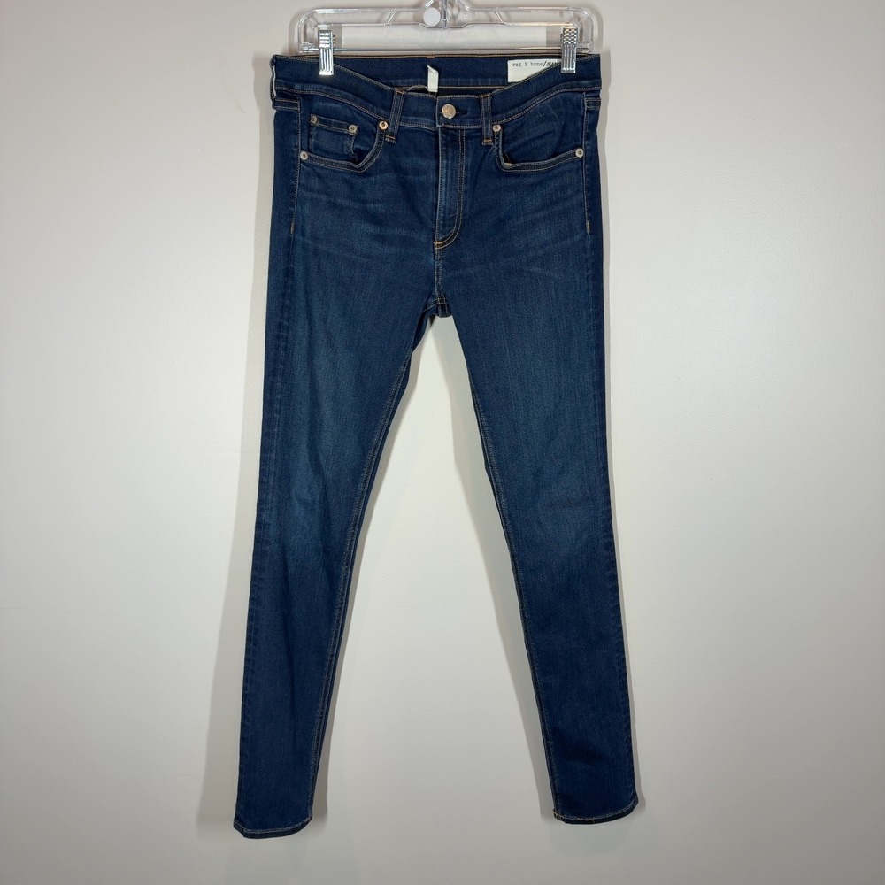Rag & Bone Skinny Jeans Womens Size 30 Bedford Blue Denim Dark Wash Stretch